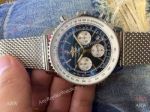 Copy Breitling Navitimer Stainless Steel Mesh Band Watch